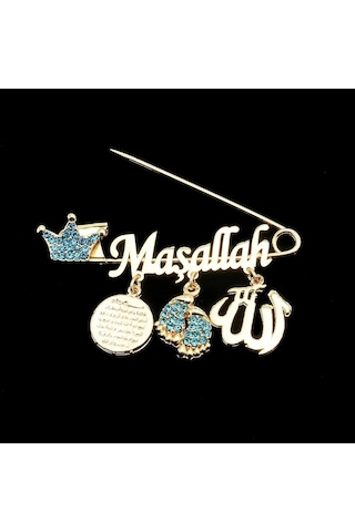 Sahiaksesuar Maşallah Yazılı Bebek Yaka Iğnesi 38
