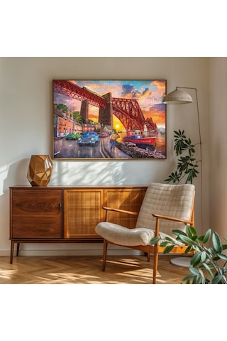 Ks Games 1500 Parça Forth Bridge At Sunset Life Under The Bridge Puzzle - Dominic Davison
