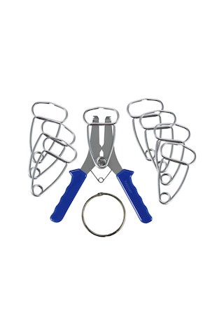 Jeemson Mavi Metal Çelik Kaynaklı Ahşap İşleri İçin Miter Köşe Tutucu, 1 Adet Pense Ve 9 Adet Klem İle Ahşap Hasarını Azaltan El Aracı Mavi