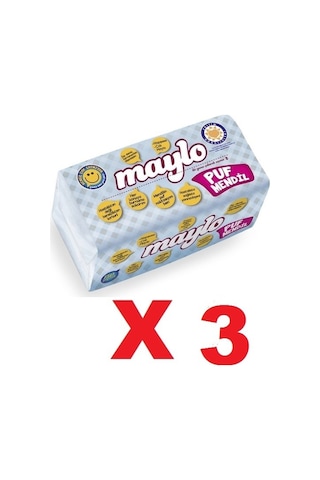 Maylo Puf Mendil 150 Yaprak X 3'lü Açık Gri