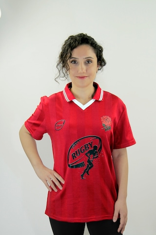 Urbantrendstore Rugby Tasarımlı Günlük Rahat Kullanım Casual Tişört Kırmızı
