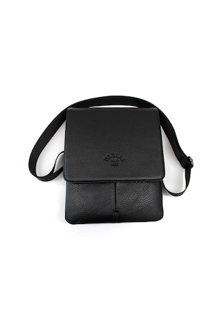 Derise Club Erkek Siyah Renk Omuz Çantası Kapaklı Postacı Çanta Siyah