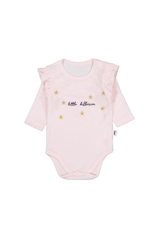 Civil Baby Yıldız Nakışlı 1-18 Ay Çıtçıtlı Badi Açık Pembe