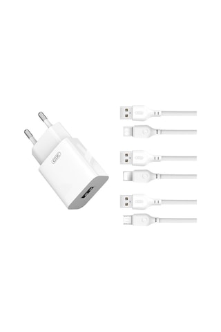 L99 Usb-a Çıkışlı Şarj Başlıklı Type-c Kablolu Fast Hızlı Duvar Tipi Şarj Aleti Seti