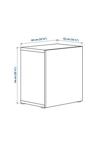 Raf Ünitesi, Beyaz-parlak Cila-bej, 60x40x64 Cm, Selsvıken Beyaz