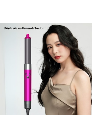 Jhy Hair Styler X9 Saç Şekillendirme Seti Gri - Pembe