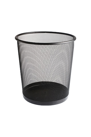 Bigpoint Metal Perfore Çöp Kovası Büyük Siyah X 6 Adet