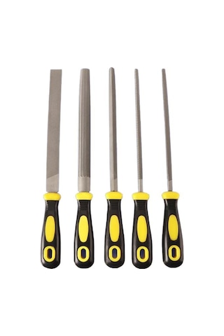 Depomega 5 Parça Profesyonel Büyük Boy Ahşap Oyma Eğe Törpü Seti 30 Cm