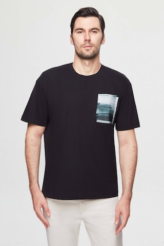 D's Damat Oversize Siyah Baskılı %100 Pamuk T-shirt 2EC14ORT05210 Siyah