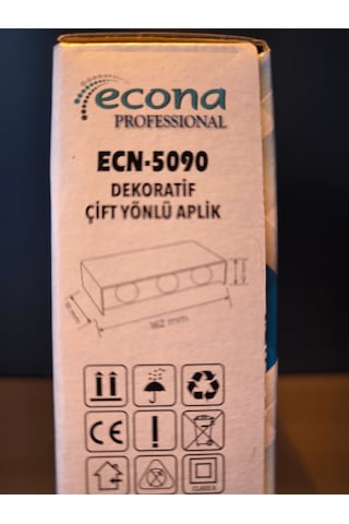 12 Watt Çift Yönlü, Amber Işık, Elektrikle Çalışır İç Ve Dış Mekan Aplik, 12 Watt Amber Işık Armatür Amber
