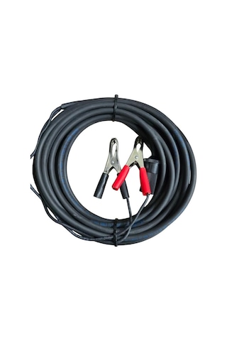 Aküden Bağlantılı Araç Çakmaklık Uzatma Kablosu Akü Maşalı 12-24 V/16a 2 X1,5mm Ttr Bakır 10mt-siyah
