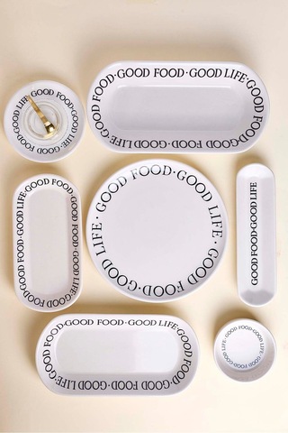 Good 37 Parça 6 Kişilik Stackable Kahvaltı Takımı Ve Sunum Seti Beyaz Beyaz