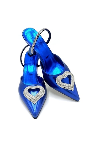 Nostra Shoes Saks Mavi Love Kadın Topuklu Ayakkabı-terlik Saks Mavi