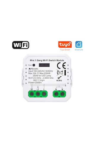 Tuya Uyumlu Mini Wifi Akıllı Anahtar 10 A / 220 V Röle