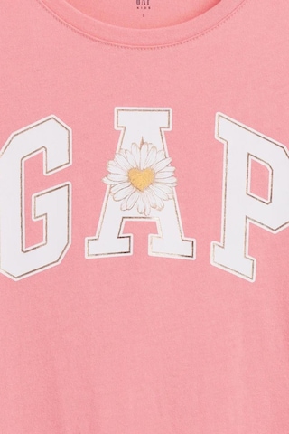 Gap Kız Çocuk Logo Detaylı Pembe T-shirt-13566 Pembe