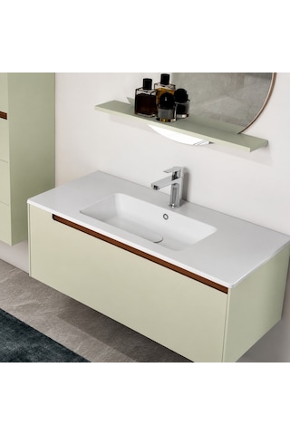 Isvea Sistema T-flat Slim İnce Formlu Lavabo 121 X 46,5 Cm Beyaz 10sl50121