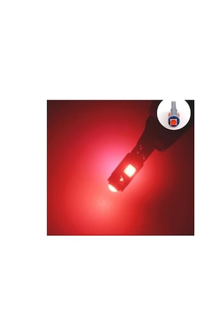 10 Adet T5 Led Mini Dipsiz Kilometre Gösterge, Kırmızı Aydınlatma