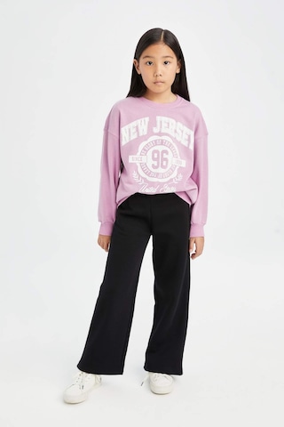 DeFacto Kız Çocuk Relax Fit Bisiklet Yaka Baskılı Sweatshirt D6494A8NSPR61