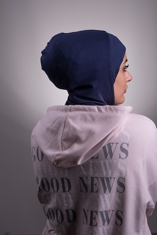 Hürrem Bone Lacivert Pratik Hazır Geçmeli Bone Viskon Kumaş Hijab Spor 2106_0 Lacivert