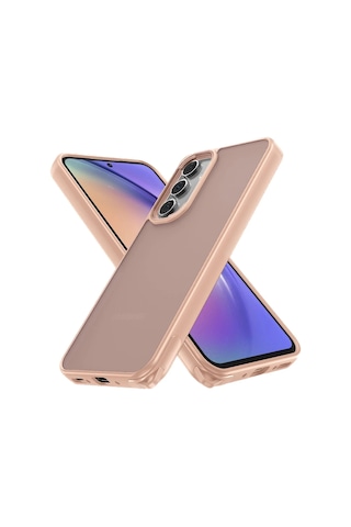 Newface - 980 - Samsung Galaxy Uyumlu A05s Kılıf Elegant Kapak - Csmo-tex - - Pudra