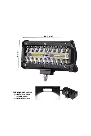 Off Road Power Led Lamba BEYAZ Sabit Led 8x16,5 cm 1 Adet - Point
