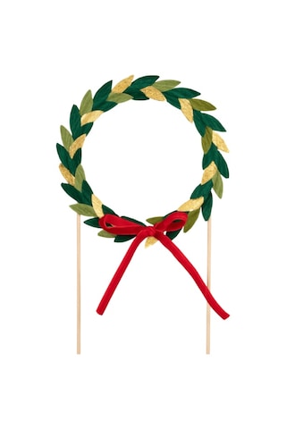Meri Meri - Paper Wreath Cake Topper - Kağıt Çelenkli Pasta Süsü Tüm Yaşlar