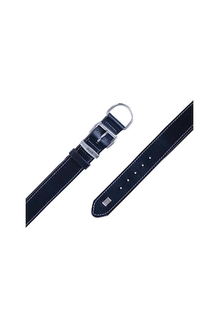 Doggie Konfor Deri Sade Boyun Tasması Siyah 3.5 x 47-55 CM Siyah