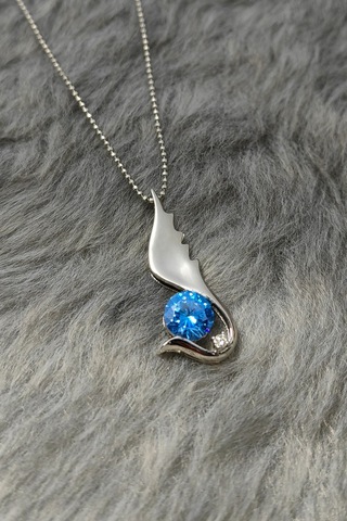 Chavin Taşlı Melek Kanadı Gümüş Kolye Ev98tpz Gümüş