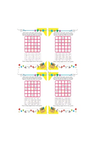 Çocuklar İçin Zeka & Dikkat Güçlendiren FUTOSHİKİ Orta Düzey Yeni Nesil JAPON SUDOKU 7-99 Yaş