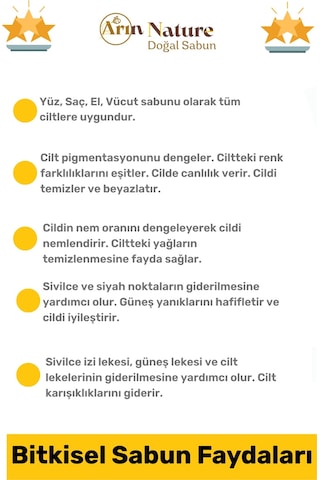 Sabun %100 Doğal Güzel Kokulu El Yüz Saç Cilt Vücut Orijinal Bal Sabunu 120g - 6 Adet Karışık
