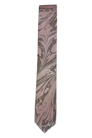 Elifebru Exclusive Handicrafts Ebru Sanatı Saten Kumaş Erkek Gri Pembe Kravat Sakr 154 Gri Pembe 001