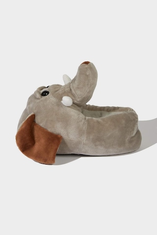 Defacto Erkek Çocuk Fil Temalı Düz Taban Panduf F1939a825wngr2 Gri-gr2