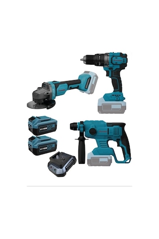 Catpower 4235 Akülü Vidalama + Kırıcı Delici + Taşlama Kömürsüz Motor 20 V 2 Adet 4.0 Ah Akü