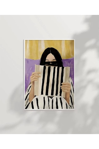 Çerçevesiz Poster Çizgili Düşünceler Serisi