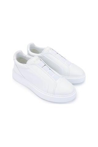 Fabi Erkek Hakiki Deri Beyaz Sneakers & Spor Ayakkabı 510 Fu1325a Erk Ayk Y25 Bıanco Beyaz