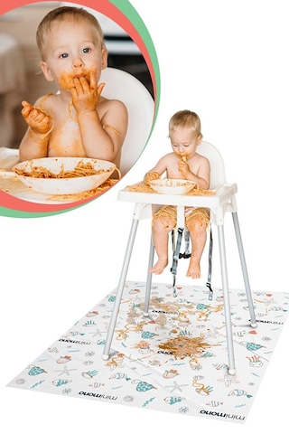 Minimono 3'lü Desen Mama Sandalyesi Altı ve Aktivite Örtüsü