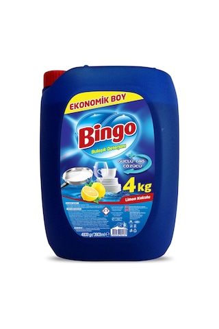 Bingo Limon Kokulu Sıvı Bulaşık Deterjanı 4 KG