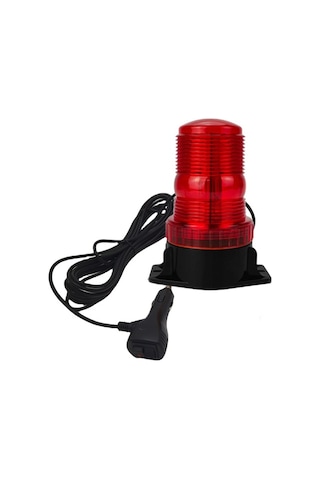 7 Fonksiyonlu Tepe Lambası Çakarlı Mıknatıslı Dikey Model 12-30v Kırmızı / Laık537-2 Renkli