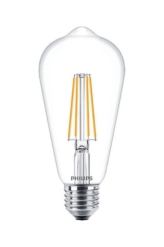 Philips Filament 60W St64 Ampul Sarı Işık 2700K