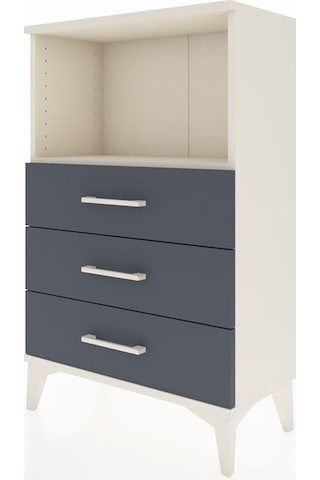 Arges Komodin Tek Raflı 3 Çekmeceli 60x30x96 Aytaşı-antrasit Aytaşı
