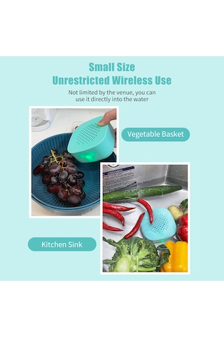 Yifomall Halka Evcil Kablosuz Mini Meyve Sebze Temizleyici 4400mah - Pestisit Ve Bakteri Giderici Otomatik Tüketim Ürünü Yıkama Makinesi Mavi