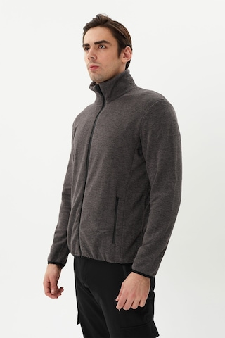 Exuma Erkek Tam Fermuarlı Polar 2112126 Grey