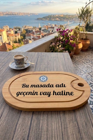 Kahve Keyfi Temalı Afilli Kahve Sunum Tablası Figür 15 Kahve Keyfi Temalı Afilli Kahve Sunum Tablası Figür 15