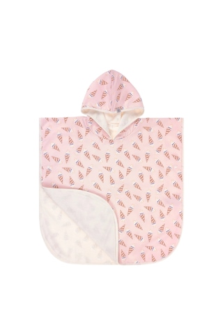 Lassig Uv Korumalı Plaj Çocuk Panço Ice Cream Pale Pink Pembe