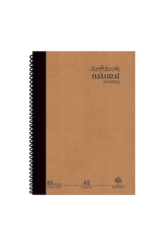 Natural Journal A5 Spiralli Sert Kapak Defter 80 Yaprak 160 Sayfa , Çizgili Günlük, Ofis Ve Hediye Kullanım Çok Renkli