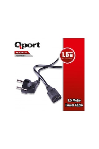 Qport Q-pow1.5 1.5 Metre Pc Power Kablosu