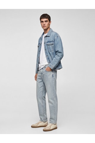 Koton Normal Bel Pamuklu Vintage Straight Jean Pantolon Açık İndigo 6sam40046nd
