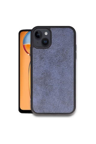 Apple, Uyumlu iPhone 15 Kılıf Aras Deri Kapak - Lacivert