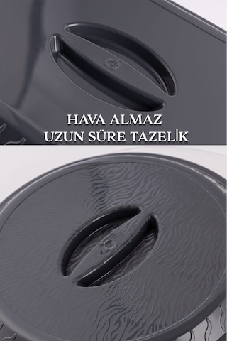 Dikdörtgen Borcam Kapak Bpa Sız, Gri Ve Taşımaya Uygun Gri