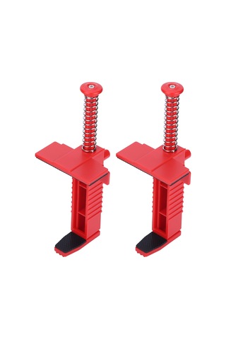 Geeroyoo 2 Adet Tuğla Çizgi Aleti - Tuğlaçılar İçin Dayanıklı Plastik Sabitleyici, Kaymaz Önlü, Hızlı Ve Doğru Uygulama Kırmızı